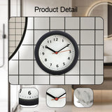 Maxbell Wall Clock Round Simple Waterproof Home Decor 6'' for Office Bedroom Kitchen Black White