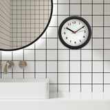 Maxbell Wall Clock Round Simple Waterproof Home Decor 6'' for Office Bedroom Kitchen Black White