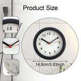 Maxbell Wall Clock Round Simple Waterproof Home Decor 6'' for Office Bedroom Kitchen Black White