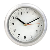 Maxbell Wall Clock Round Simple Waterproof Home Decor 6'' for Office Bedroom Kitchen Silver White