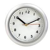 Maxbell Wall Clock Round Simple Waterproof Home Decor 6'' for Office Bedroom Kitchen Silver White