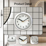 Maxbell Wall Clock Round Simple Waterproof Home Decor 6'' for Office Bedroom Kitchen Silver White