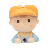 Maxbell Cute Resin Planter Gift Home Decor Girl Flower Pot for Patio Shelf Farmhouse Camera