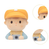 Maxbell Cute Resin Planter Gift Home Decor Girl Flower Pot for Patio Shelf Farmhouse Camera