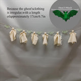 Maxbell Pre Installed Halloween Party Decoration Ghost and Bat Bunting Garland for Door