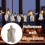 Maxbell Pre Installed Halloween Party Decoration Ghost and Bat Bunting Garland for Door
