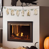Maxbell Pre Installed Halloween Party Decoration Ghost and Bat Bunting Garland for Door