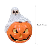 Maxbell Halloween Couple Ghost Figurine Resin Statue for Table Halloween Party Shelf Boy