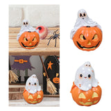 Maxbell Halloween Couple Ghost Figurine Resin Statue for Table Halloween Party Shelf Boy