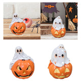 Maxbell Halloween Couple Ghost Figurine Resin Statue for Table Halloween Party Shelf Boy