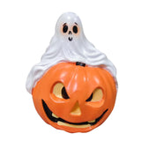 Maxbell Halloween Couple Ghost Figurine Resin Statue for Table Halloween Party Shelf Boy