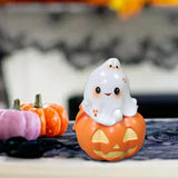 Maxbell Halloween Couple Ghost Figurine Resin Statue for Table Halloween Party Shelf Girl