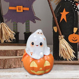 Maxbell Halloween Couple Ghost Figurine Resin Statue for Table Halloween Party Shelf Girl