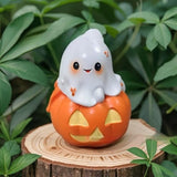 Maxbell Halloween Couple Ghost Figurine Resin Statue for Table Halloween Party Shelf Girl