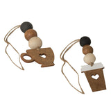 Maxbell 2 Pieces Mini Coffee Cup Dangle Charms Lovely Dangle Pendant Charms for Gift