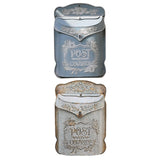 Maxbell Embossed Wall Mailbox Dropbox Garden Street Porch Farmhouse Hanging Post Box Blue