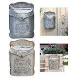Maxbell Embossed Wall Mailbox Dropbox Garden Street Porch Farmhouse Hanging Post Box Blue