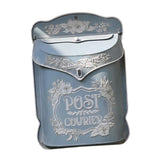 Maxbell Embossed Wall Mailbox Dropbox Garden Street Porch Farmhouse Hanging Post Box Blue