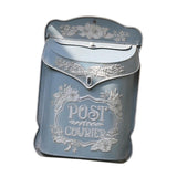 Maxbell Embossed Wall Mailbox Dropbox Garden Street Porch Farmhouse Hanging Post Box Blue