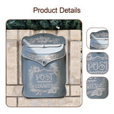 Maxbell Embossed Wall Mailbox Dropbox Garden Street Porch Farmhouse Hanging Post Box Blue