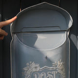 Maxbell Embossed Wall Mailbox Dropbox Garden Street Porch Farmhouse Hanging Post Box Blue