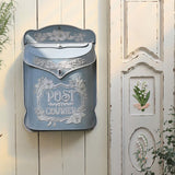 Maxbell Embossed Wall Mailbox Dropbox Garden Street Porch Farmhouse Hanging Post Box Blue