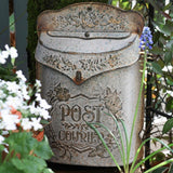 Maxbell Embossed Wall Mailbox Dropbox Garden Street Porch Farmhouse Hanging Post Box Retro Gray