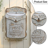 Maxbell Embossed Wall Mailbox Dropbox Garden Street Porch Farmhouse Hanging Post Box Retro Gray