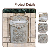 Maxbell Embossed Wall Mailbox Dropbox Garden Street Porch Farmhouse Hanging Post Box Retro Gray