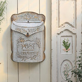 Maxbell Embossed Wall Mailbox Dropbox Garden Street Porch Farmhouse Hanging Post Box Retro Gray