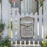 Maxbell Embossed Wall Mailbox Dropbox Garden Street Porch Farmhouse Hanging Post Box Retro Gray