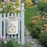 Maxbell Embossed Wall Mounted Mailbox Hanging Post Box Mail Drop Box for Garden Door