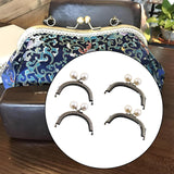 Maxbell 2 Pieces Kiss Lock Frame Retro Purse Clasp Frame for Wallet Fabrics Bag 8.5cm