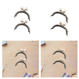 Maxbell 2 Pieces Kiss Lock Frame Retro Purse Clasp Frame for Wallet Fabrics Bag 8.5cm