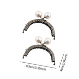 Maxbell 2 Pieces Kiss Lock Frame Retro Purse Clasp Frame for Wallet Fabrics Bag 8.5cm