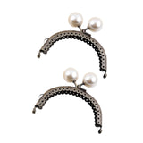 Maxbell 2 Pieces Kiss Lock Frame Retro Purse Clasp Frame for Wallet Fabrics Bag 8.5cm