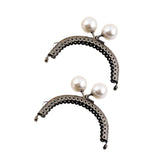 Maxbell 2 Pieces Kiss Lock Frame Retro Purse Clasp Frame for Wallet Fabrics Bag 8.5cm