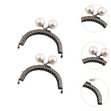 Maxbell 2 Pieces Kiss Lock Frame Retro Purse Clasp Frame for Wallet Fabrics Bag 8.5cm
