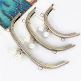 Maxbell 2 Pieces Kiss Lock Frame Retro Purse Clasp Frame for Wallet Fabrics Bag 8.5cm