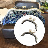Maxbell 2 Pieces Kiss Lock Frame Retro Purse Clasp Frame for Wallet Fabrics Bag 10.5cm