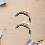 Maxbell 2 Pieces Kiss Lock Frame Retro Purse Clasp Frame for Wallet Fabrics Bag 10.5cm