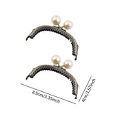 Maxbell 2 Pieces Kiss Lock Frame Retro Purse Clasp Frame for Wallet Fabrics Bag 10.5cm