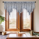 Maxbell Beaded Window Valance Home Decoration with Beads for Living Room Cafe Summer Black