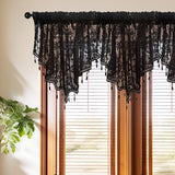 Maxbell Beaded Window Valance Home Decoration with Beads for Living Room Cafe Summer Black