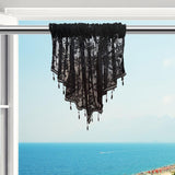 Maxbell Beaded Window Valance Home Decoration with Beads for Living Room Cafe Summer Black