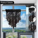 Maxbell Beaded Window Valance Home Decoration with Beads for Living Room Cafe Summer Black