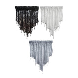 Maxbell Beaded Window Valance Home Decoration with Beads for Living Room Cafe Summer Black