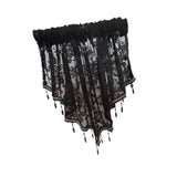 Maxbell Beaded Window Valance Home Decoration with Beads for Living Room Cafe Summer Black