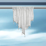 Maxbell Beaded Window Valance Home Decoration with Beads for Living Room Cafe Summer White