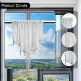 Maxbell Beaded Window Valance Home Decoration with Beads for Living Room Cafe Summer White